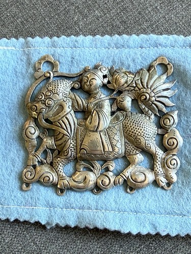 Antique chinese silver kylin - chinese,