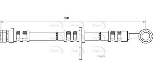 Apec front brake hose for - front,