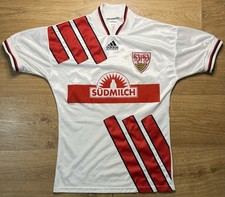 ORIGINAL VfB Stuttgart 1993/95 Home Football Shirt SMALL ADIDAS ‘Elber 9’ Rare