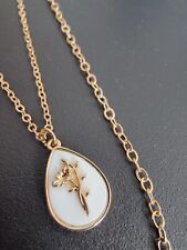 Laura Ashley Gold Double Necklace And Pendant Pearl Flower Costume Jewellery 