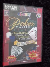 POKER MASTER (CASINO), PC CD-ROM GAMES, TEXAS HOLD 'EM/OMAHA +, NEW/SEALED.
