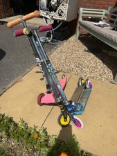 1 x Frozen, 1 x Batman 2 Wheeled folding and 1 x 3 wheel Scooter for Kids 