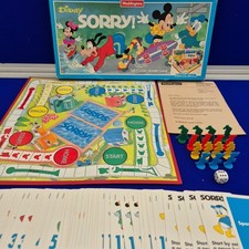 Disney Sorry Waddingtons 1990 Classic Board Game With Original Letter