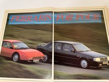 Original 1988 Ferrari Mondial v Lancia Thema 8.32 8 Sided Magazine Road Test