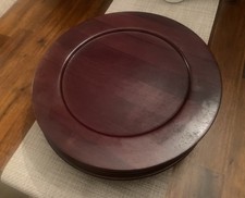 Set of 6 Wooden Mahogany