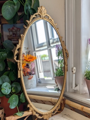 Vintage oval mirror french - vintage,
