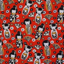 2m Japanese Dolls 100% cotton