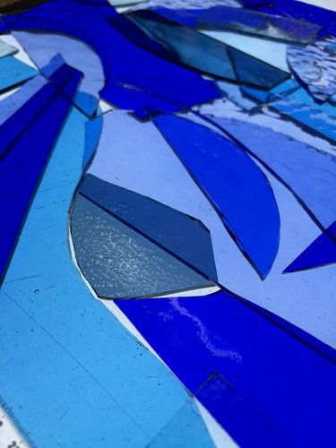 Stained glass offcuts - glass, cullet