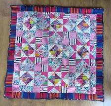 Handmade patchwork quilt with