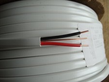 1.5mm Twin & Earth Cable Old Wiring Colours Red & Black 6242Y BASEC White T&E
