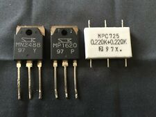 GENUINE SANKEN MN2488 + MP1620 POWER TRANSISTORS + EMITTER RESISTORS 