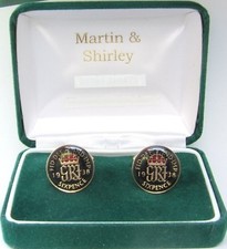 1938 Sixpence cufflinks made