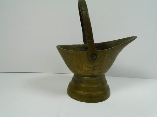 Vtg solid brass ini - brass, coal