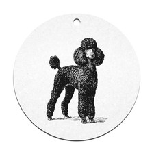 2 x 70mm 'Black Poodle
