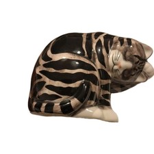 QUAIL CERAMIC CAT FIGURE "