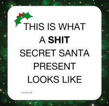 Funny Christmas Coaster - Festive Joke Secret Santa Drinks Mat - Work Colleagues