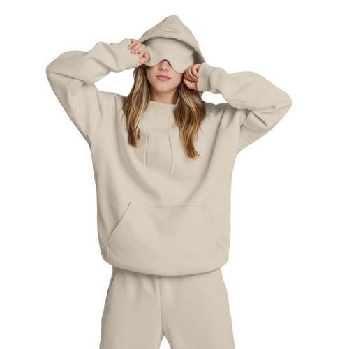 Hoodie with eye mask - built, in