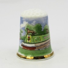 THIMBLE COLLECTORS CLUB, CANAL BOAT BY AYNSLEY, ENGLAND
