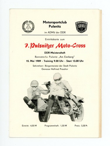 Race programme pulsnitzer - programme,