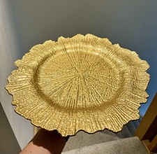 40 Vintage Gold Charger Plates Round Dinner