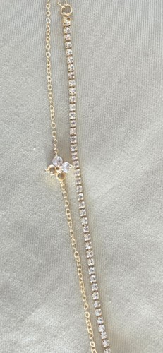 Gold tennis bracelet - gold,