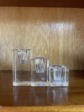 3 Clear Square Glass Ice Cube
