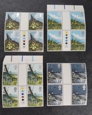 GB 1979 Flowers Blocks of 4