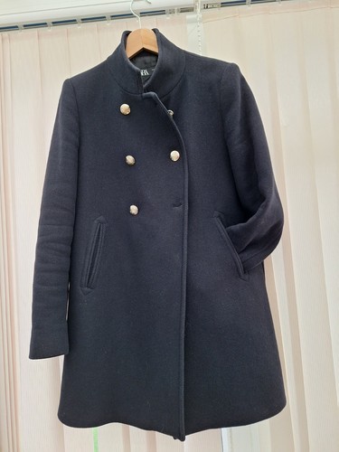 Zara womens double - brest, navy