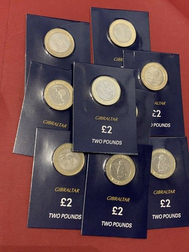 Gibraltar coins blue coin - gibraltar,