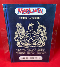 MARILLION Euro Passport Official 1984 UK signed Fish autograph tour programme
