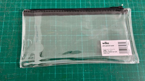 Wilko clear pvc - clear, case