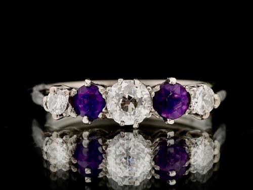 18ct white gold amethyst - gold,,