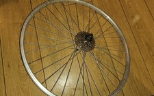 26" Mountain Bike Rim Brake Rear Wheel With 7 Speed Freewheel