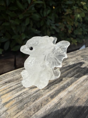 Clear quartz dragon - clear,