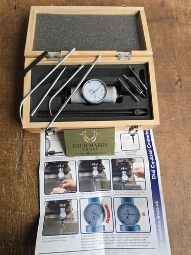 Dial centre finder axial - finder, co-axial