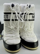 Moon Boot Icon Shell and Faux Leather Snow Boots - Black/White - Unisex EU 35-38