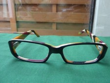 MISSONI GLASSES FRAME - BLACK WITH MULTI COLOURED INSIDE