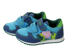 BOYS GIRLS PEPPA PIG GEORGE BLUE TRAINERS CASUAL WALKING SHOES UK SIZE 3-10