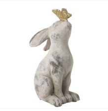 SMALL RABBIT BUNNY RUSTIC Butterfly Garden Home Indoor Outdoor  Flower Bed H22cm