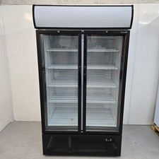 Glass Chiller Double Display Fridge 875L Shop Retail Drink Tefcold FSC1950H