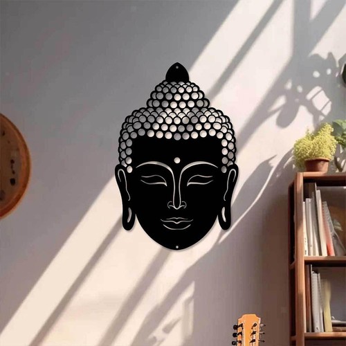 Buddha head wall decor display - decor,