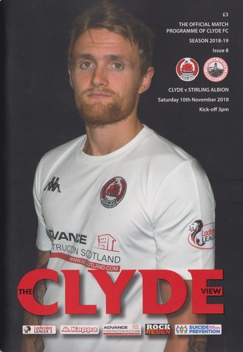 Football programme clyde - clyde, v