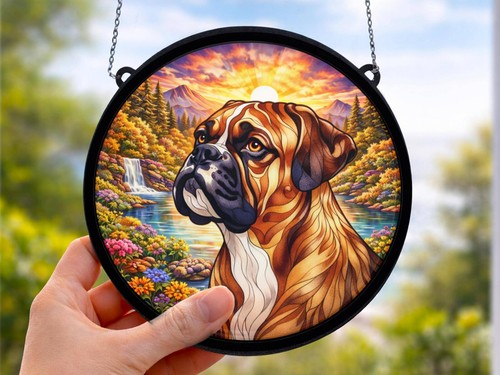 Boxer dog suncatcher - suncatcher, –
