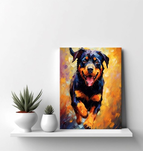 Rottweiler dog animal canvas - dog,