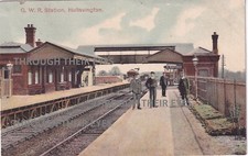 Postcard G.W.R Railway Station Hullavington 1906 nr Chippenham closed 1964