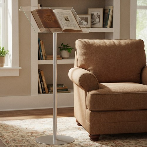 Acrylic lectern floor stand - acrylic,