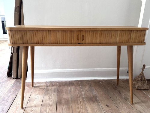 Oak console table with storage - with,
