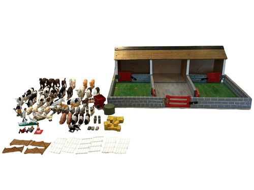 Large wooden toy - wooden, farm