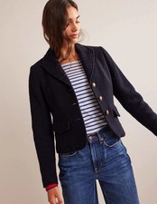 Boden Ely Navy Blue Wool Blend