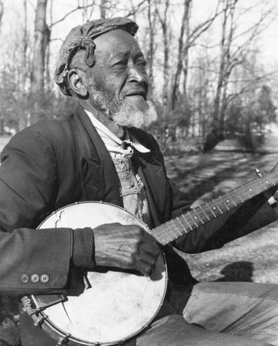 Folk singer plays - , banjo